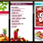 digital signages - menu for restaurants